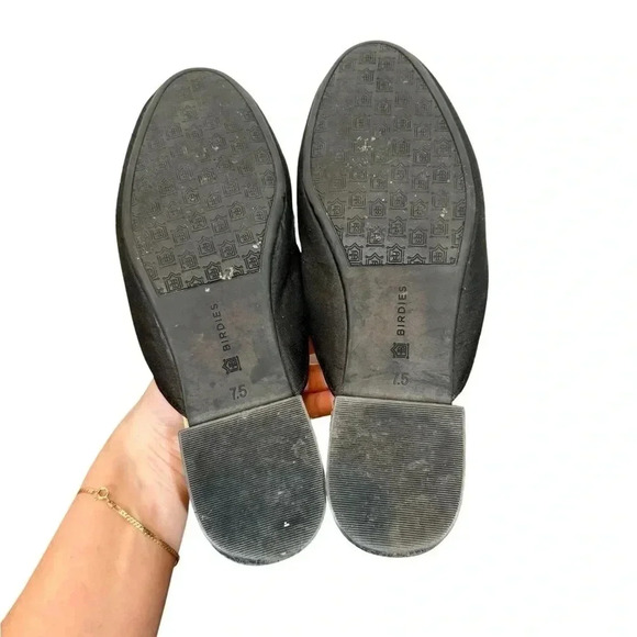 Birdies The Raven Mule in Satin Slubbed Shantung Black - Picture 11 of 11